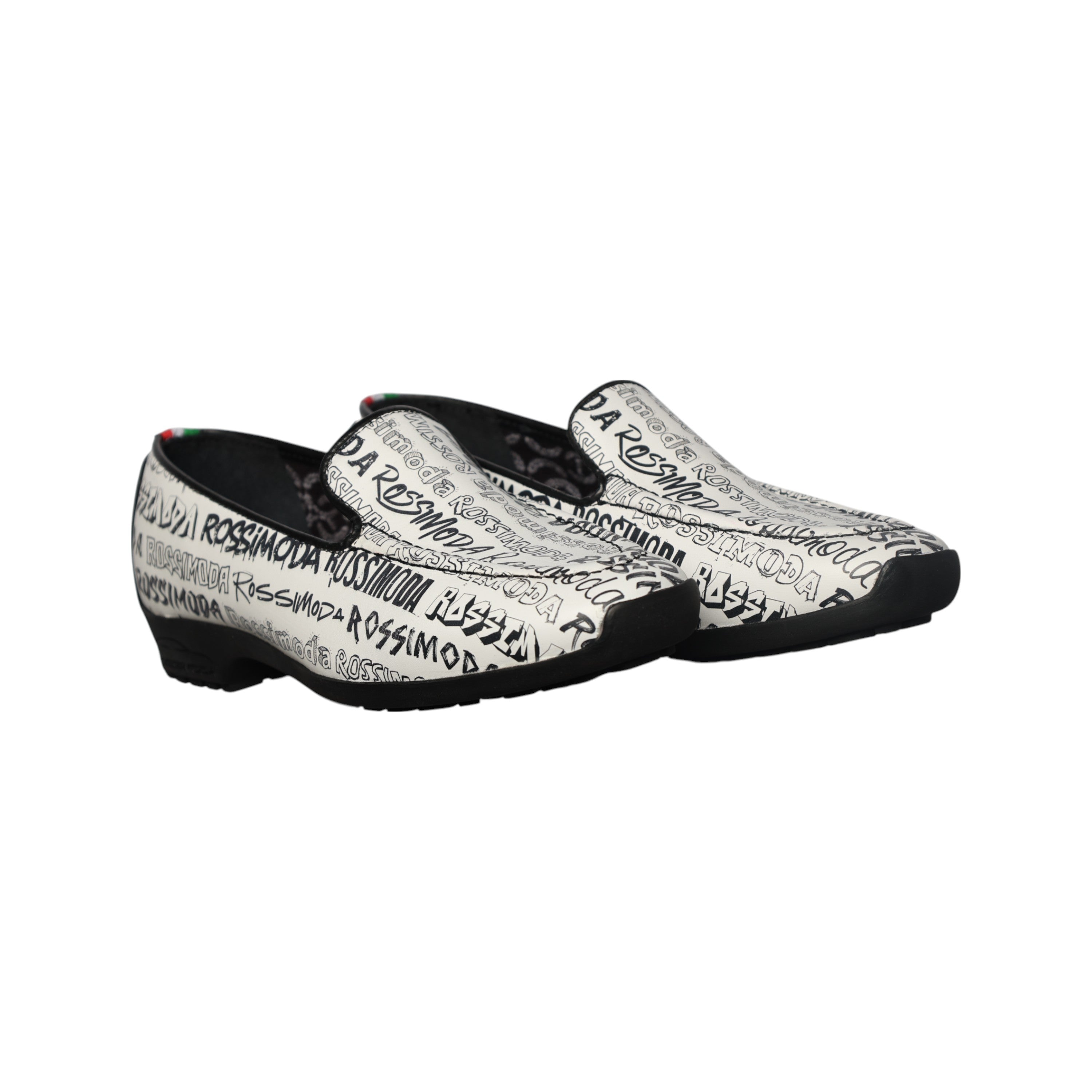 Rossimoda Loafer Gt900 Graffico Impressao Black-White